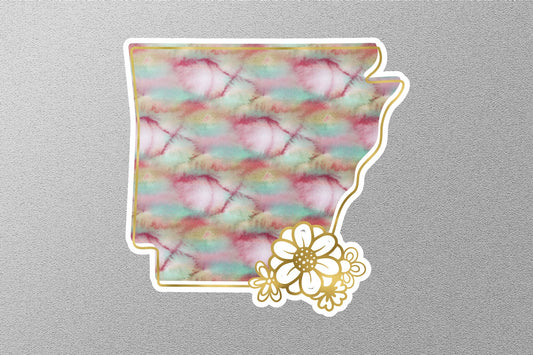 Floral Arkansas 1 State Sticker