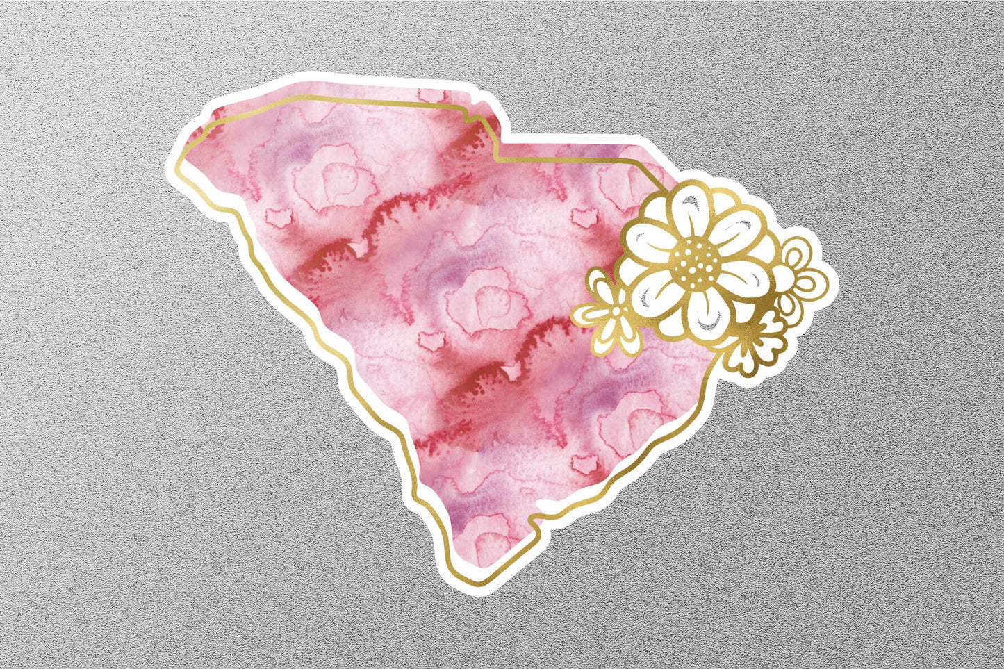 Floral South Carolina State Sticker