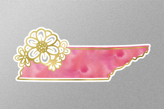 Floral Tennessee State Sticker