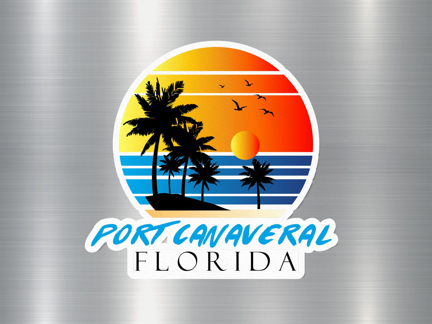 Port Canaveral Florida Sunset Sticker