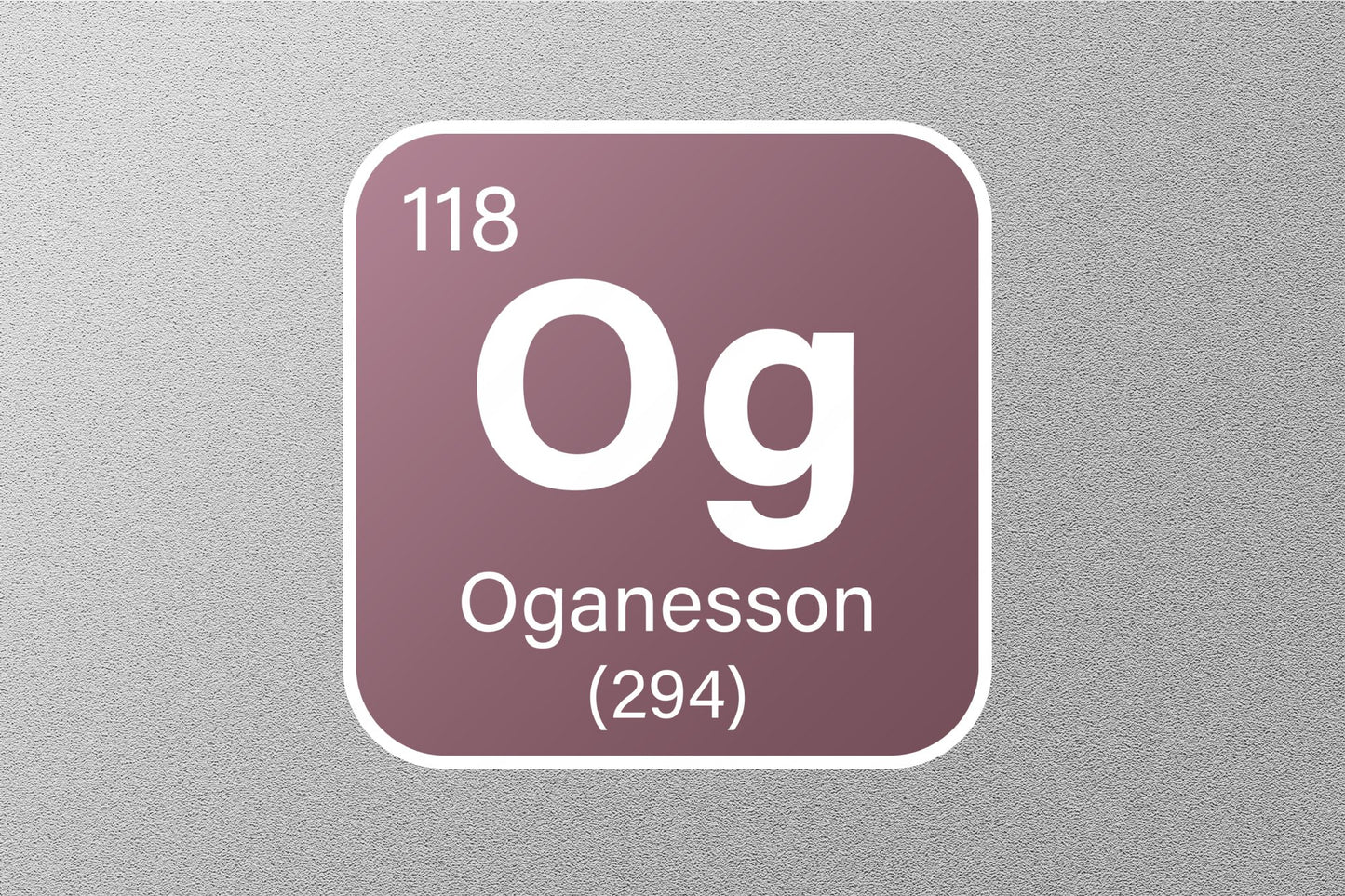 Oganesson Periodic Element Sticker