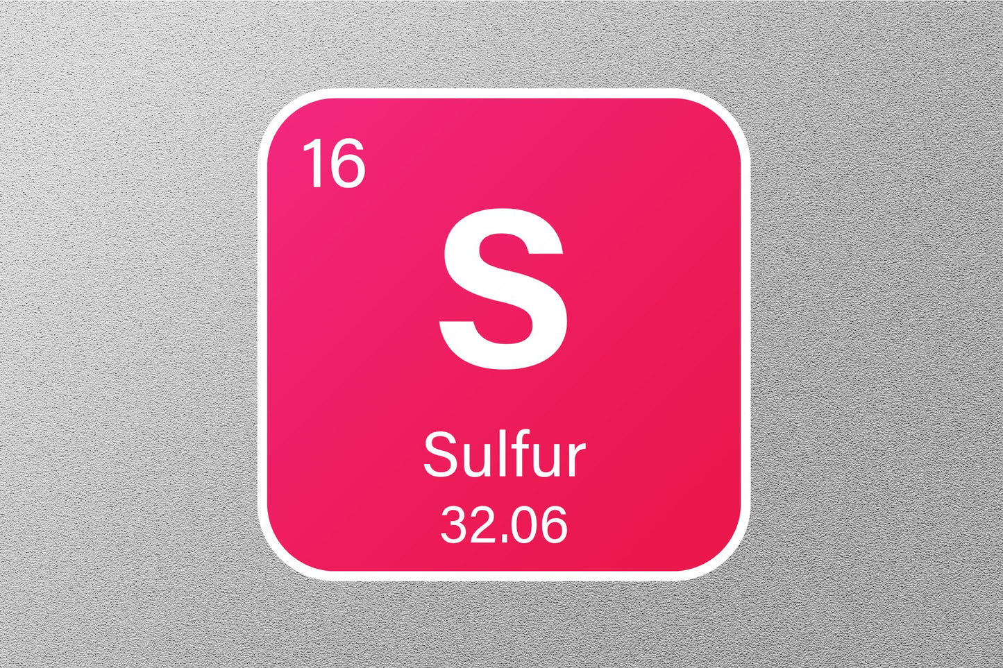 Sulfur Periodic Element Sticker