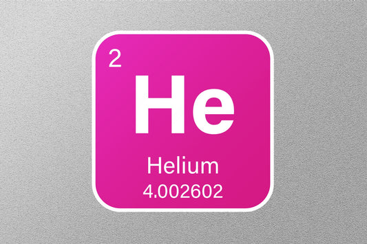 Helium Periodic Element Sticker