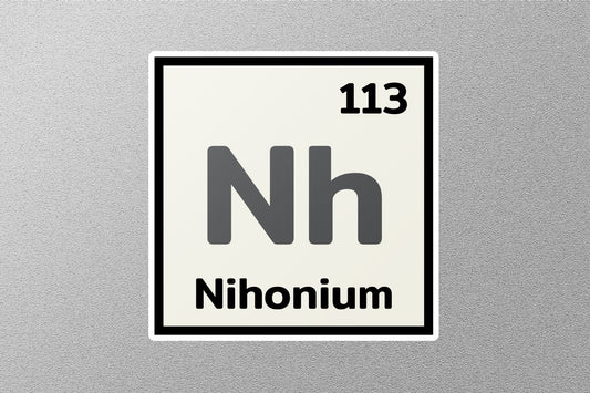 Nihonium Periodic Element Sticker