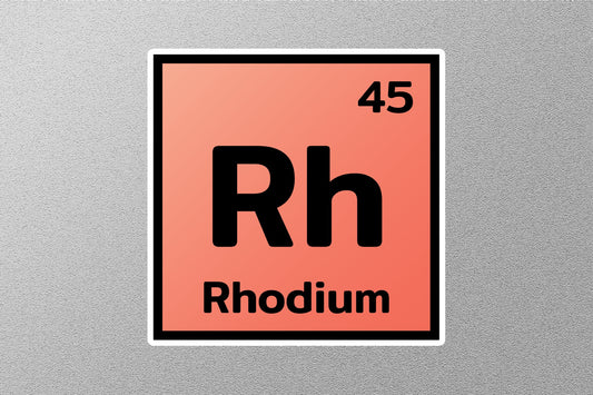 Rhodium Periodic Element Sticker