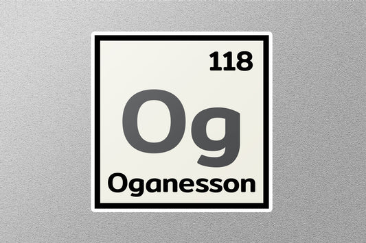 Oganesson Periodic Element Sticker