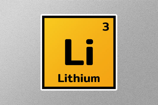 Lithium Periodic Element Sticker