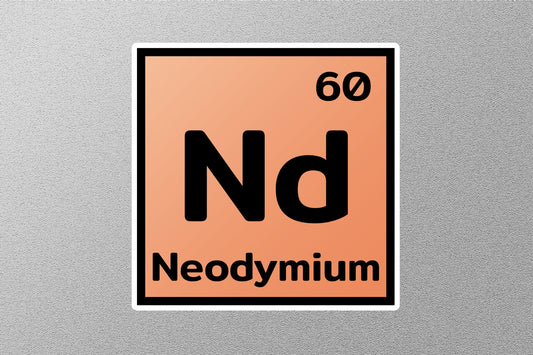 Neodymium Periodic Element Sticker