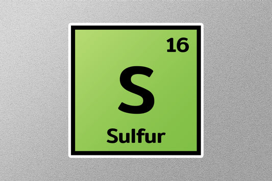 Sulfur Periodic Element Sticker