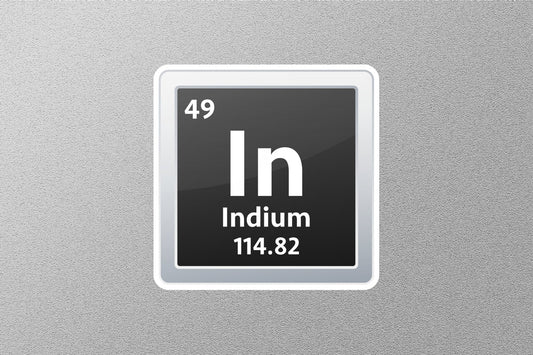 Indium Periodic Element Sticker