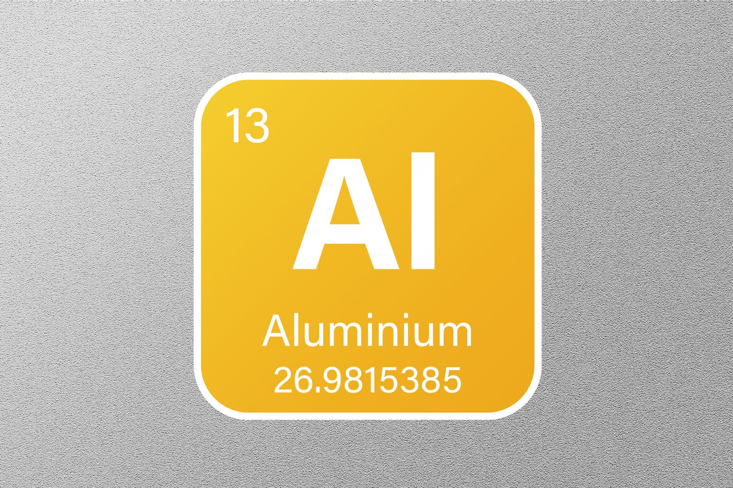 Aluminum Periodic Element Sticker