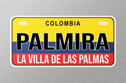 Palmira Colombia License Plate Sticker