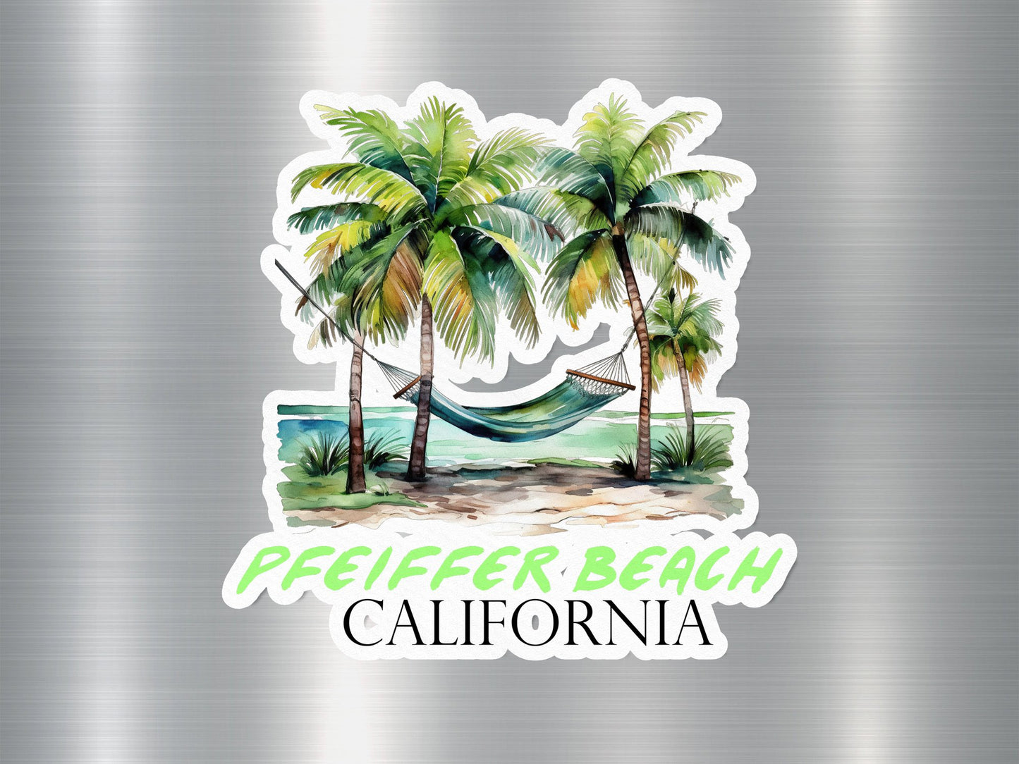 Pfeiffer Beach California Hammock Sticker