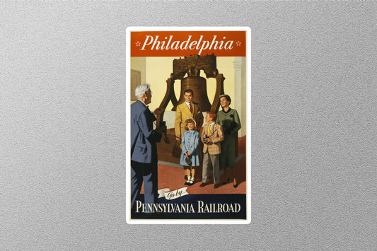 Vintage Philadelphia by PA Railroad Travel Stickers