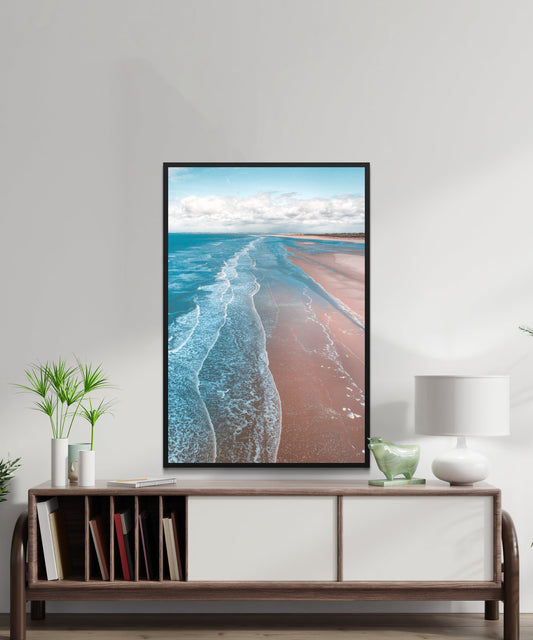 Pink And Blue Beach Poster - Matte Paper