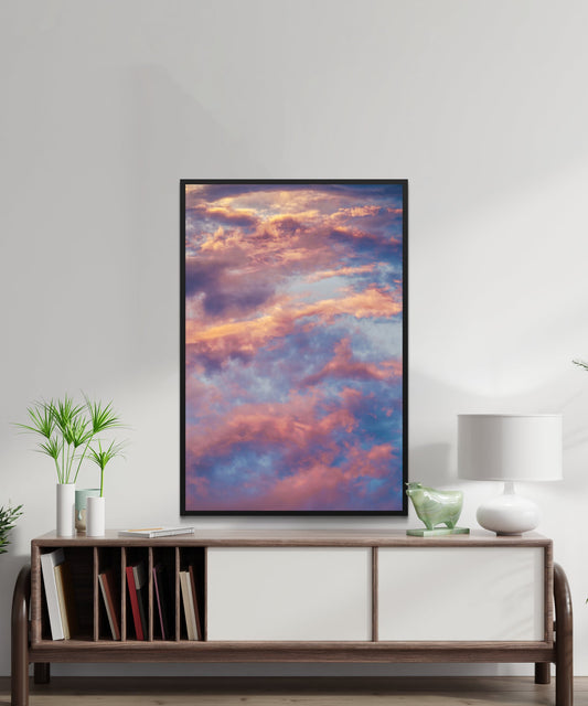 Pink And Blue Clouds Poster - Matte Paper
