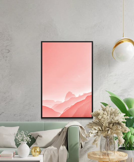 Pink Mountain Poster - Matte Paper