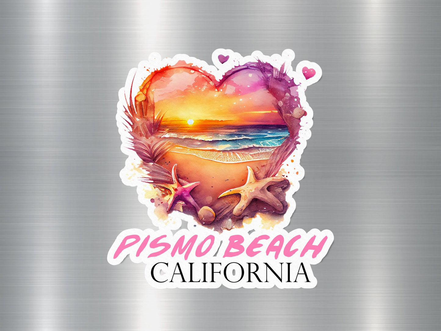 Pismo Beach California Heart Sticker