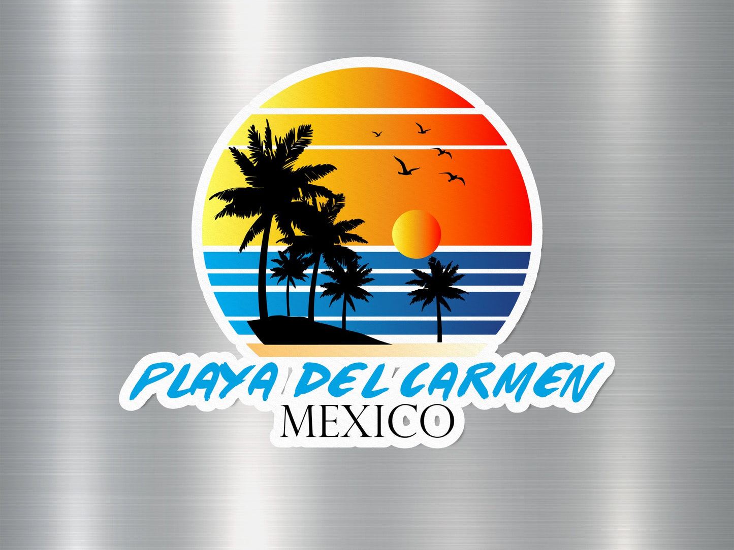 Playa Del Carmen Mexico Sunset Sticker