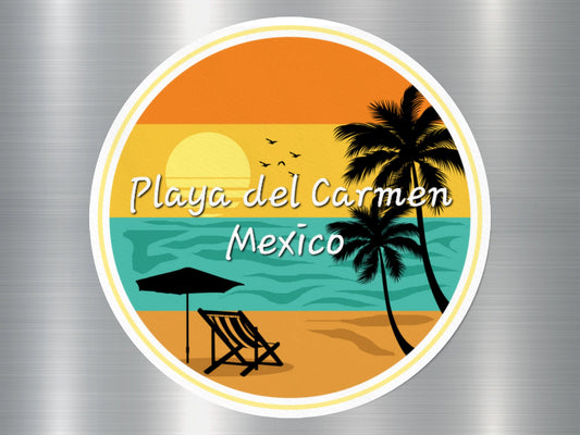 Playa del Carmen Beach Mexico Sticker