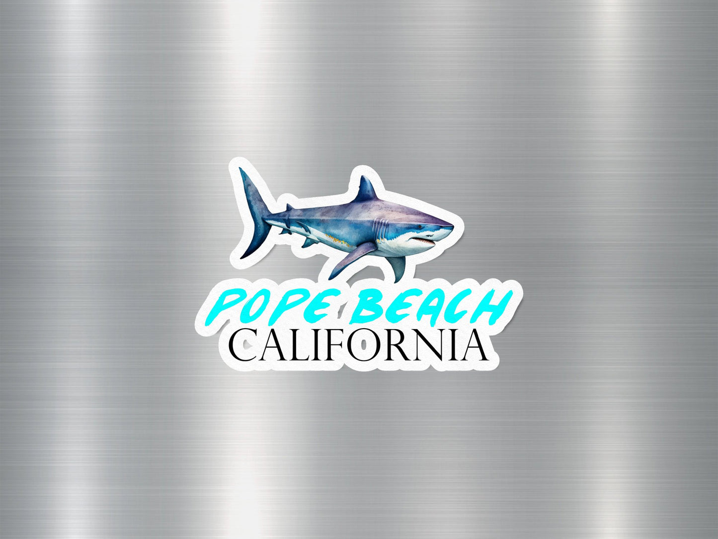 Pope Beach California Shark Sticker