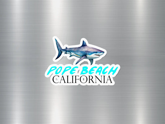 Pope Beach California Shark Sticker