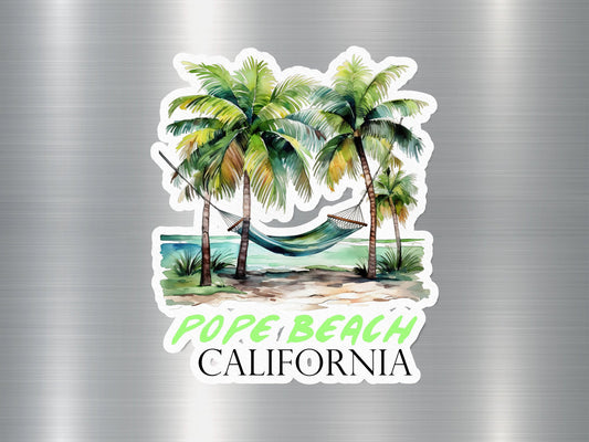 Pope Beach California Hammock Sticker