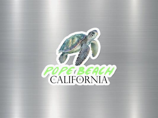 Pope Beach California Turtle Sticker