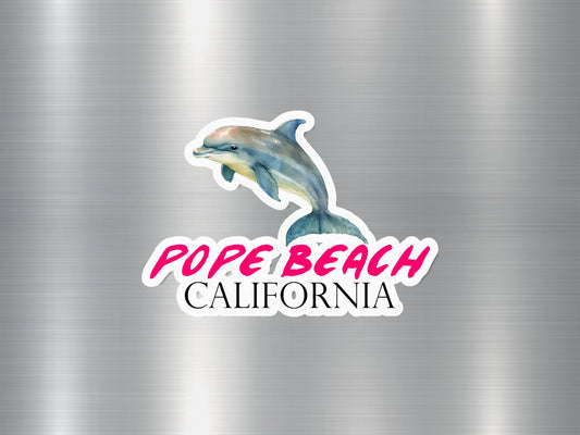 Pope Beach California Dolphin Sticker