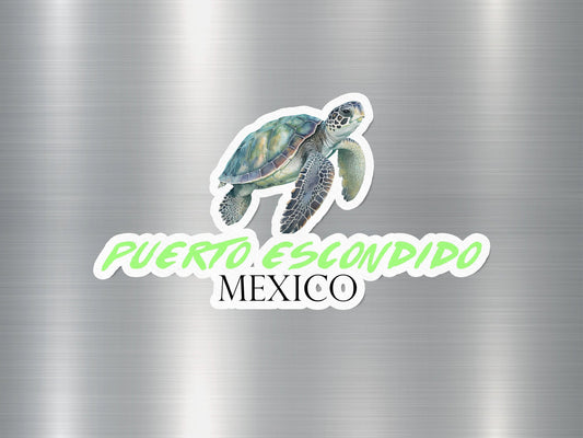 Puerto Escondido Mexico Turtle Sticker