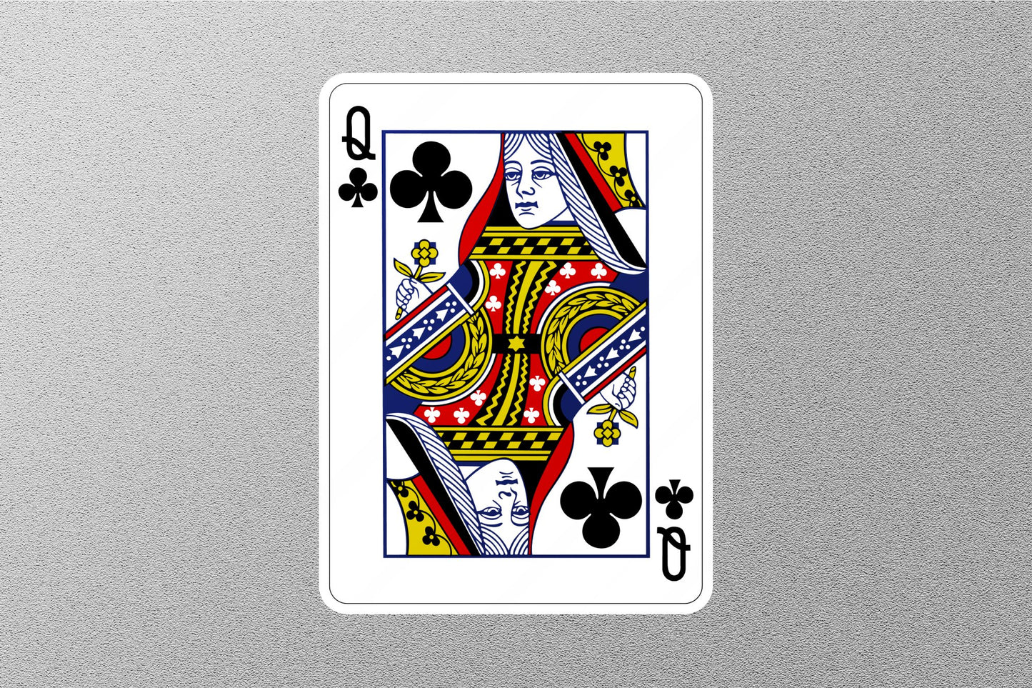 Wholesale Queen of Clubs Cards Sticker