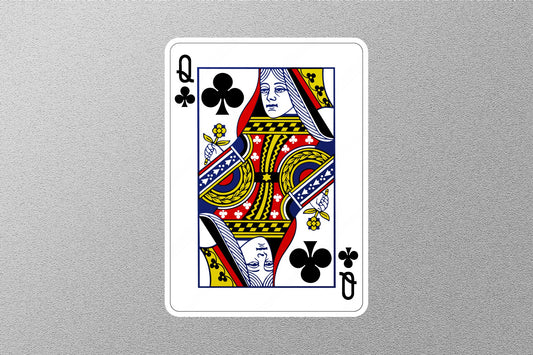 Wholesale Queen of Clubs Cards Sticker