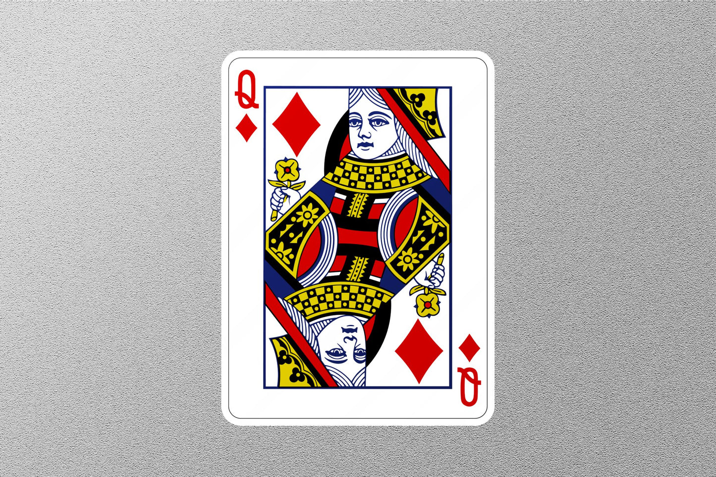 Wholesale Queen of Diamonds Cards Sticker