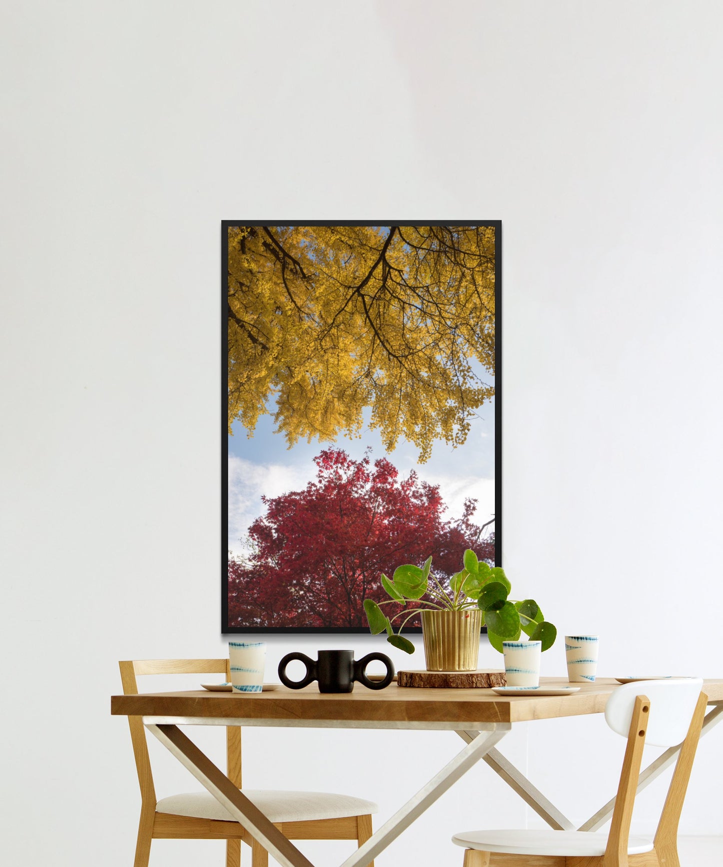 Red and Yellow Maple Leaves Poster - Matte Paper