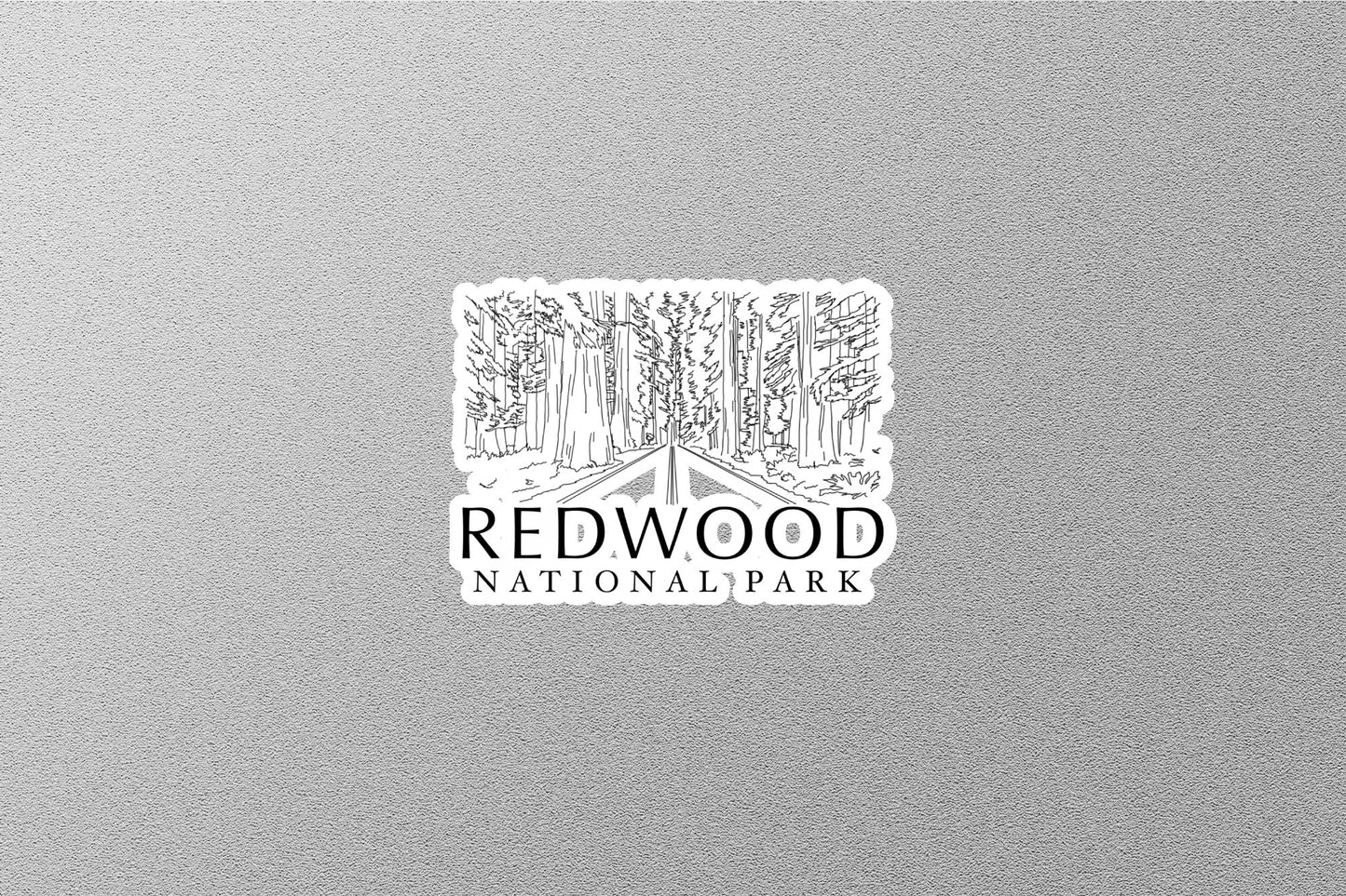 Redwood Sketch National Park Sticker