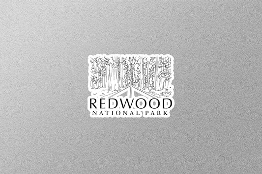 Redwood Sketch National Park Sticker