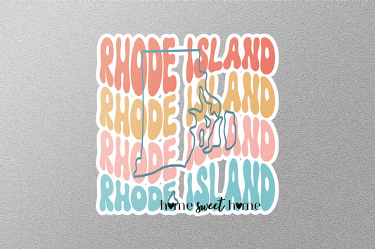 Retro Rhode Island Sticker