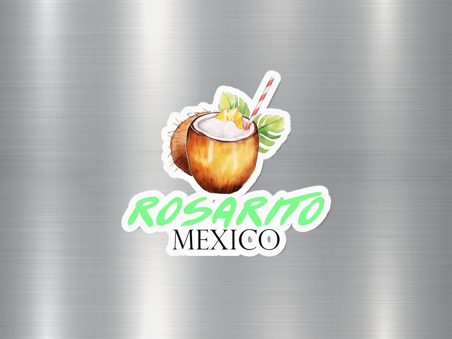 Rosarito Mexico Coconut Sticker