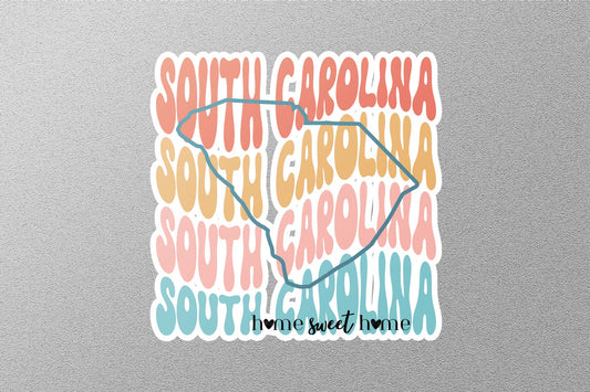 Retro S Carolina Sticker