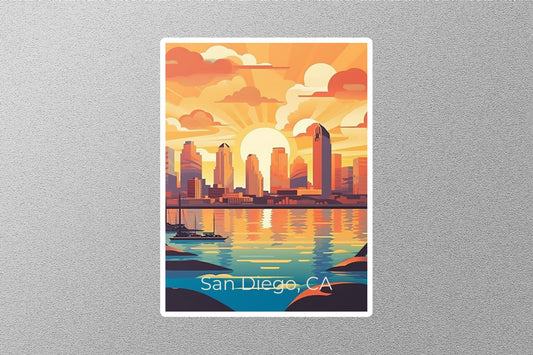 Vintage San Diego Travel Stickers