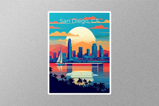 Vintage San Diego Travel Stickers