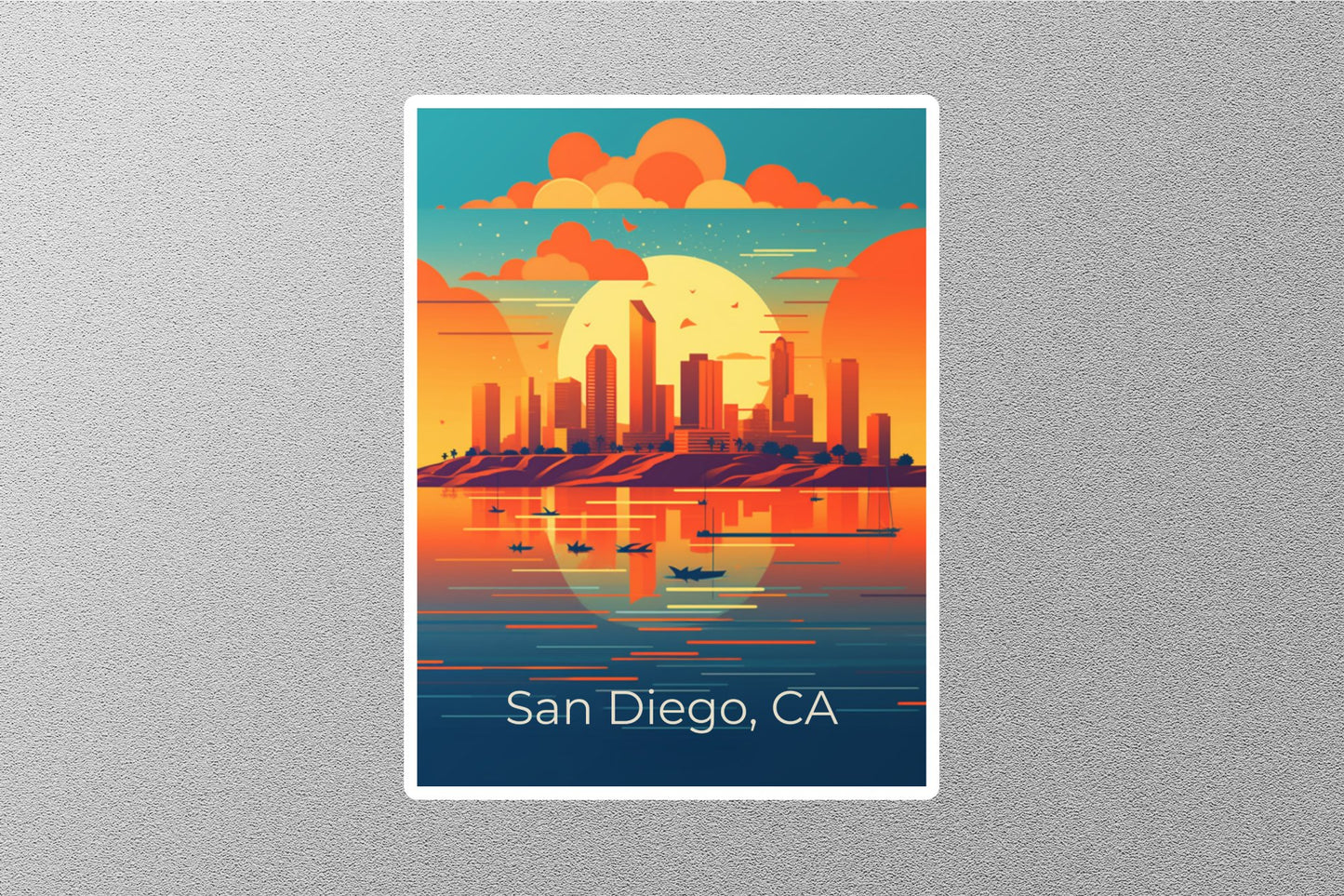 Vintage San Diego Travel Stickers