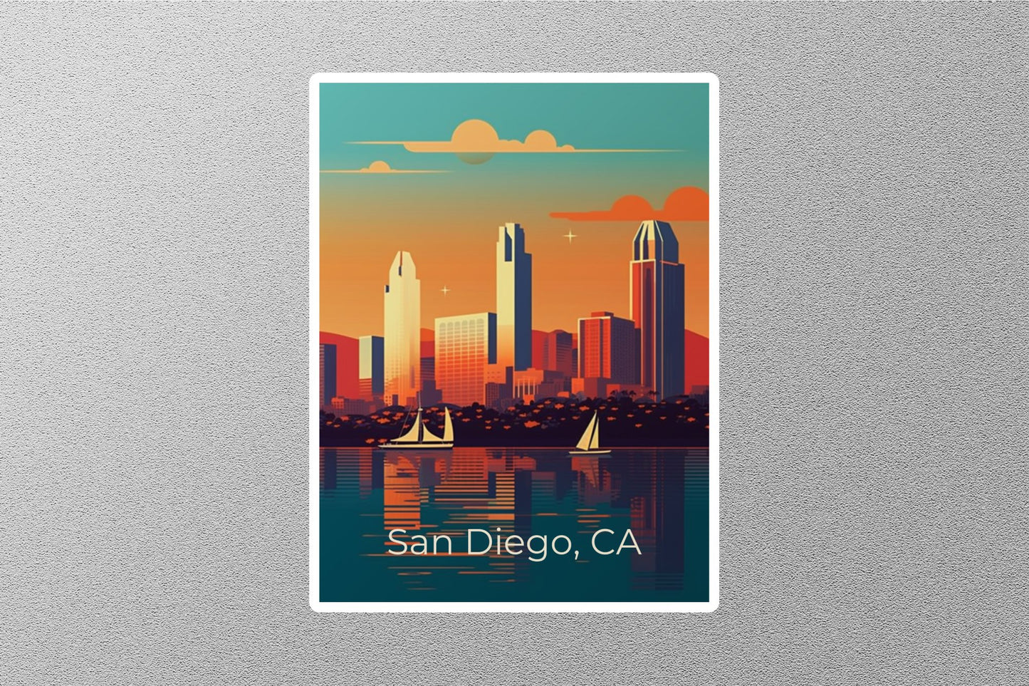 Vintage San Diego Travel Stickers