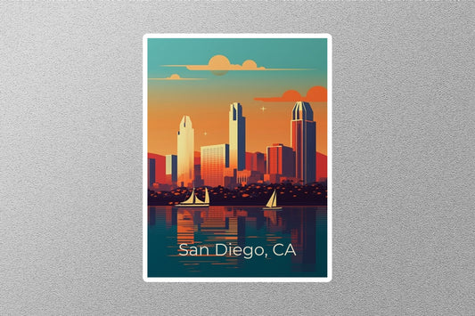 Vintage San Diego Travel Stickers