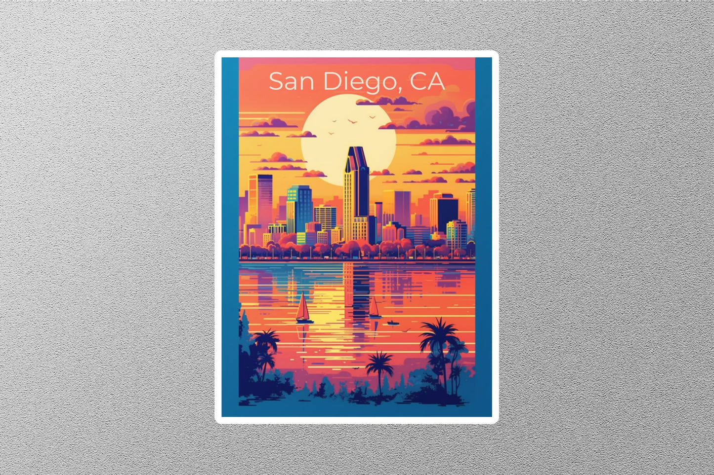 Vintage San Diego Travel Stickers