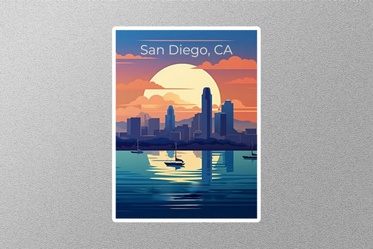 Vintage San Diego Travel Stickers