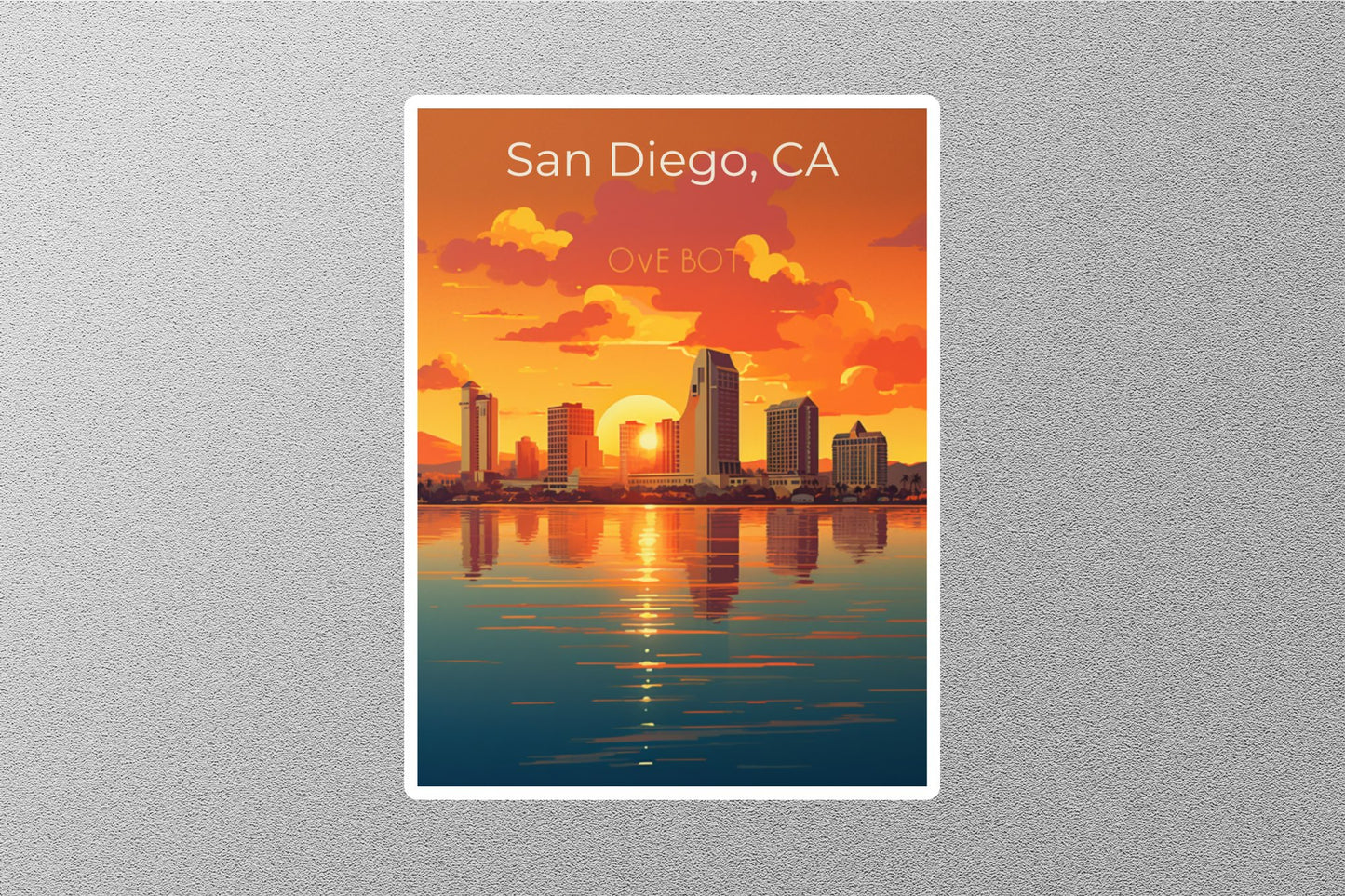 Vintage San Diego Travel Stickers