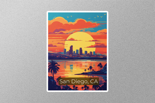 Vintage San Diego Travel Stickers