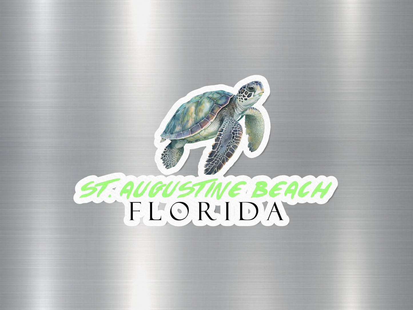 St. Augustine Beach Florida Turtle Sticker