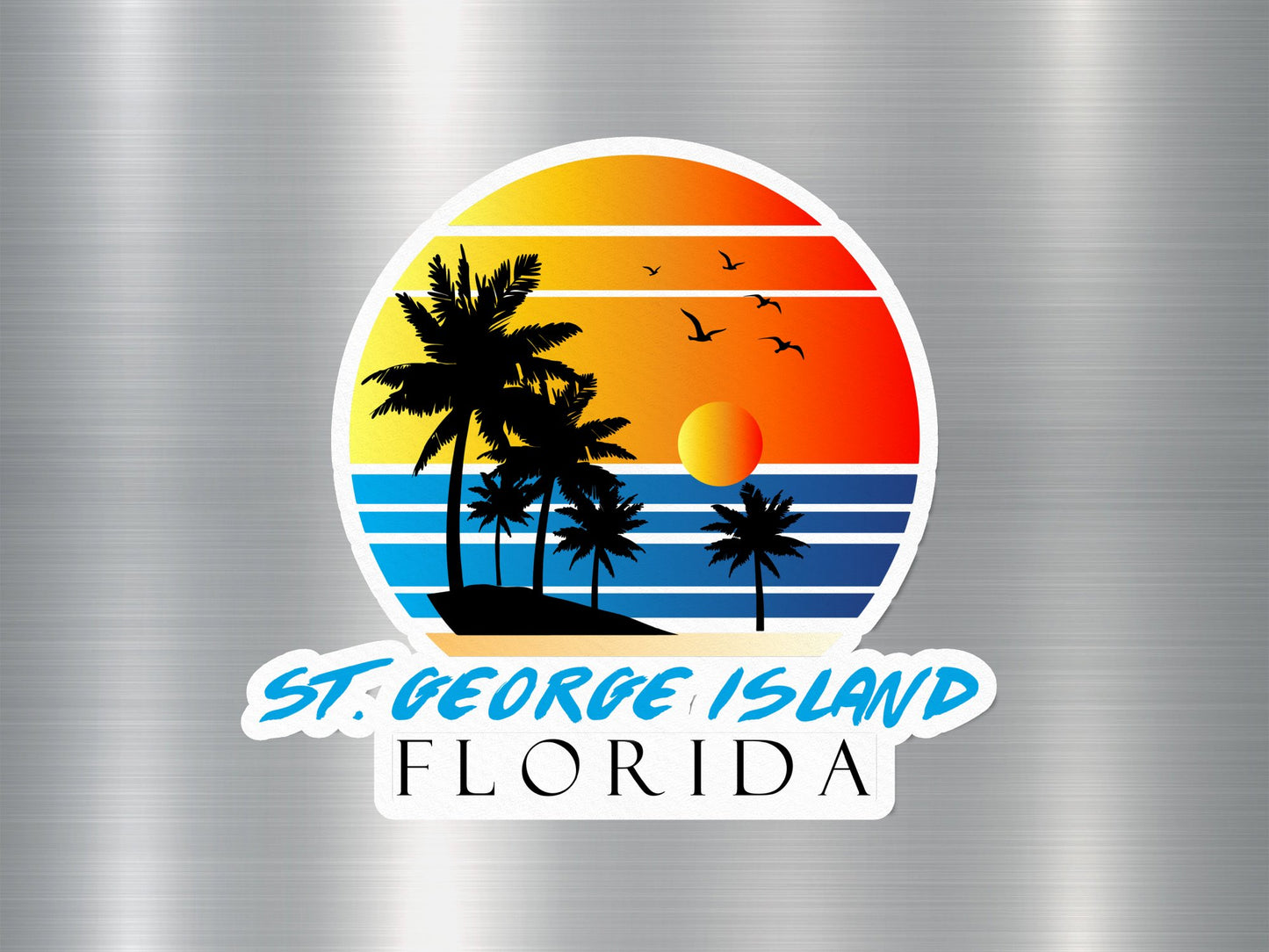 St. George Island Florida Sunset Sticker